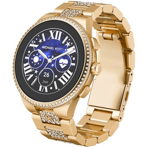 gold michael kors smartwatch|michael kors rose gold smartwatch.